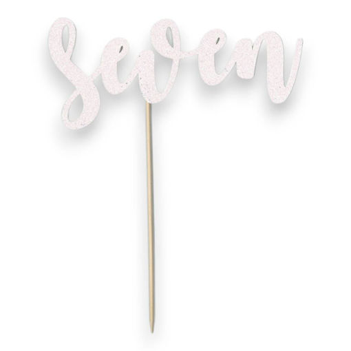 Picture of SEVEN CAKE TOPPER IRIDESCENT GLITTER